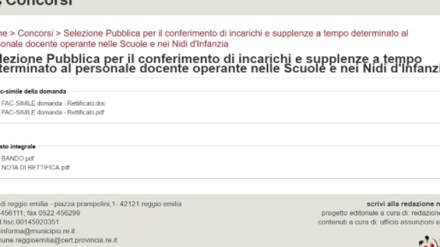 Selezione insegnanti e educatori prima infanzia