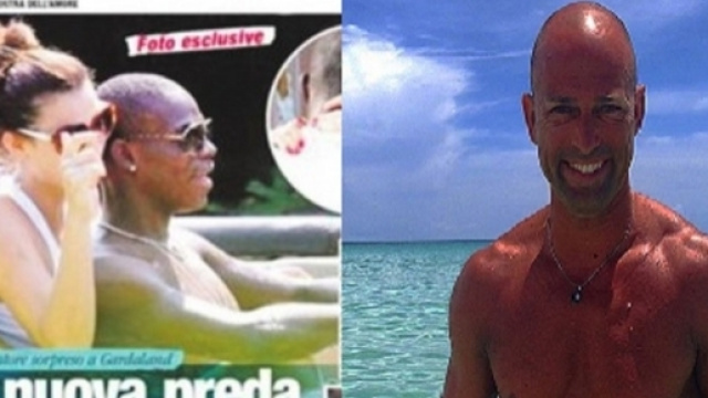 Da sinistra Dayane Mello con Balotelli e Stefano Bettarini