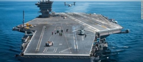 The USS Vincent as it enters the South China Sea http://edition.cnn.com/2017/02/19/us/us-carrier-south-china-sea/index.html