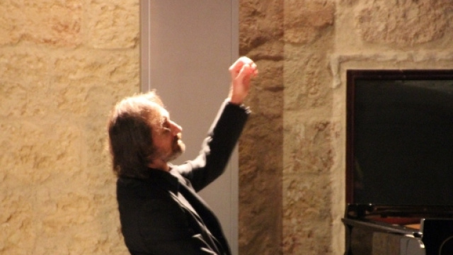 Il maestro Cristiano Burato, ospite dell'Omaggio a Mozart di Tricase nel 2015