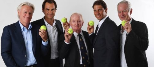 A promitional photo from the Laver Cup launch event. New Tournament in 2017: Laver Cup | Talk Tennis - tennis-warehouse.com (Taken from BN library)