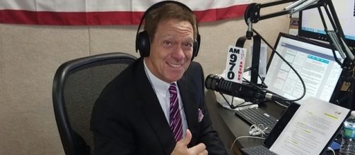 Talk show radio host Joe Piscopo in studio. Photo taken by Ricky Jackson.