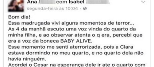 Boneca aterroriza toda uma fam&iacute;lia