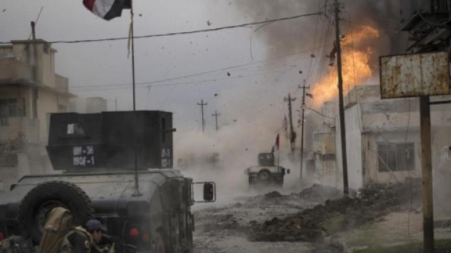 Una fase della battaglia nell'offensiva su Mosul ovest