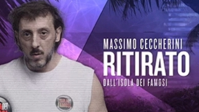 Massimo Ceccherini si &egrave; ritirato dall'Isola dei famosi.