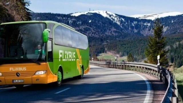 Autobus low cost Flixbus in viaggio