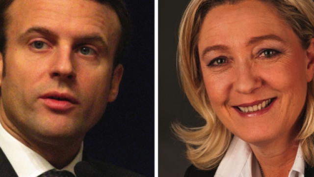 Emmanuel Macron et Marine Le Pen - CC BY