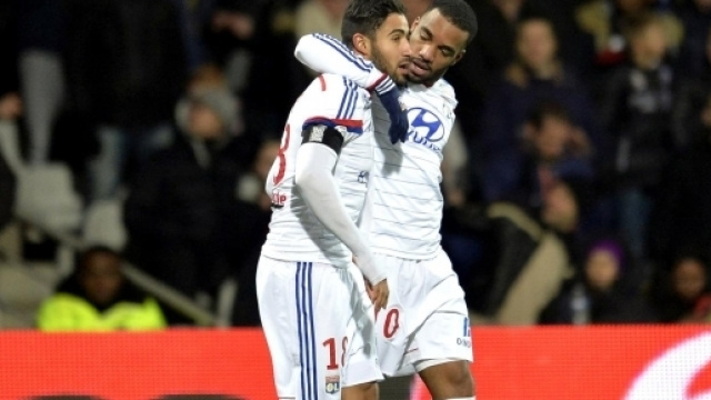 Gli attaccanti del Lione Lacazette e Fekir