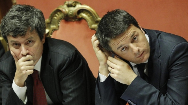 Il ministro Orlando insieme a Matteo Renzi (fonte huffington post)