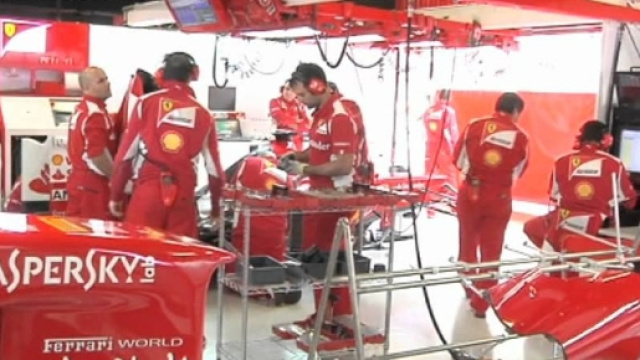 Il team del Cavallino rampante si prepara