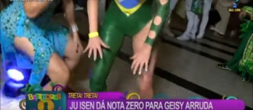 Ju Isen causou pol&ecirc;mica ao vivo na TV