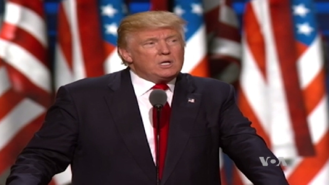 Trump devant la convention nationale r&eacute;publicaine le 22 juillet 2016