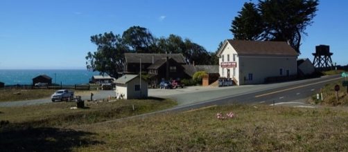 View of Stewarts Point, Calif., about 100 miles north of San Francisco, near a sacred spot for a north coast Indian tribe (flamenc/Wikimedia Commons).