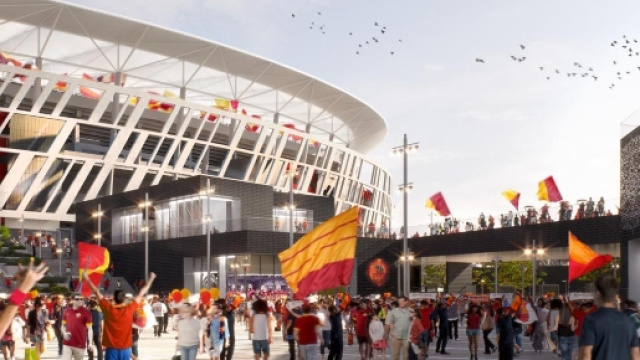 Foto di un ingresso del progetto dello stadio della Roma