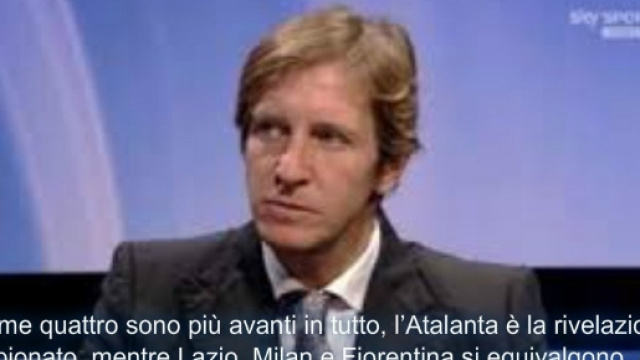 Massimo Ambrosini negli studi televisivi di Sky