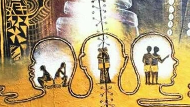 Sa c&eacute;l&egrave;bre oeurvre "Un et indivisible" expos&eacute;e au FENAC