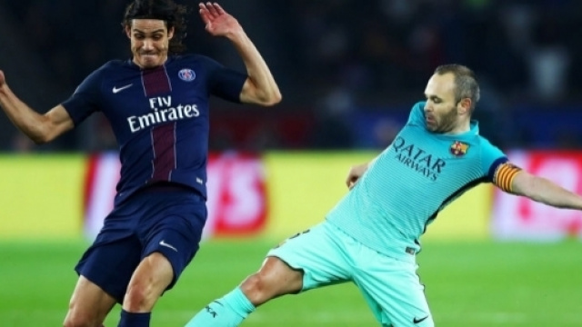 Iniesta lors du deplacement au parc des princes face au PSG (via google)