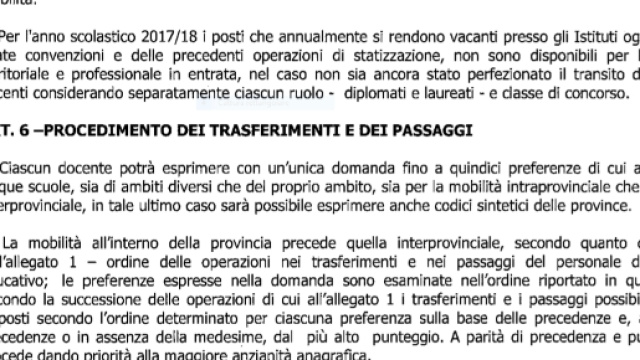 Dettagli sulla mobilit&agrave; docenti 2017/2018