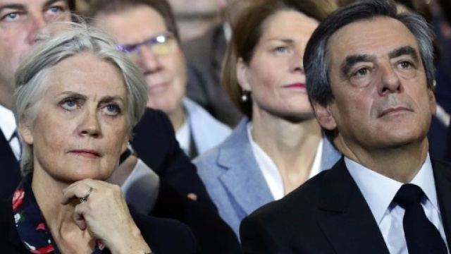 Francois et Penelope Fillon rally