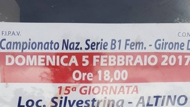 Il manifesto della partita della Luvo Barattoli Arzano ad Altino