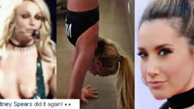 Britney Spears cammina con le mani