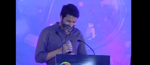 Trivikram at Amara raja Batteries Foundation day (Image credits: Screencap from Youtube.com/Prasad M)