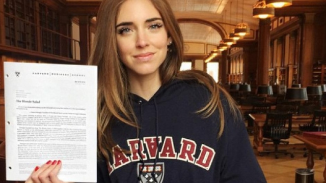 Chiara Ferragni professoressa ad Harvard