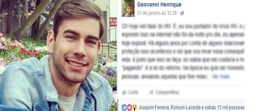 Jovem revela ser portador do v&iacute;rus HIV