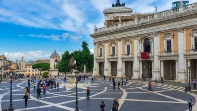 Vista del Campidoglio Sede del Comune di Roma