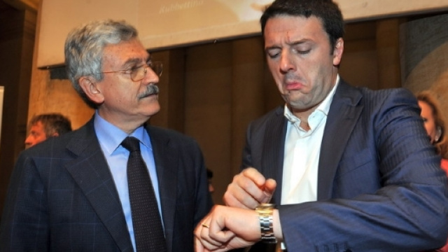 Massimo D'Alema e Matteo Renzi (Foto: aciclico.com)