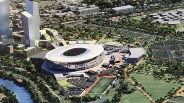 Ricostruzione grafica del nuovo stadio della Roma