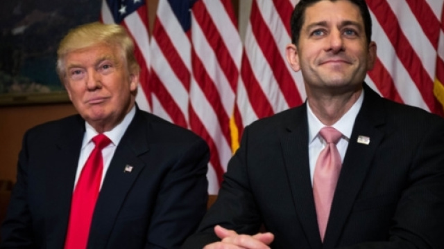 Il Presidente Donald Trump e l'House Speaker Paul Ryan