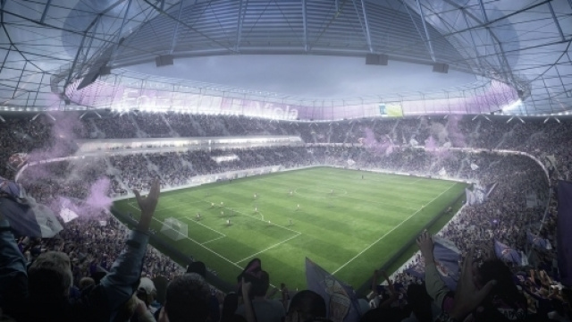 Nel 2019 la posa della prima pietra del nuovo stadio della Viola (foto fiorentina.it)
