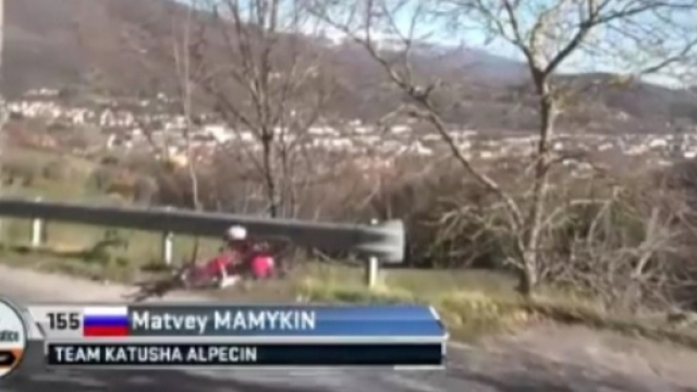 La caduta del russo Matvey Mamykin