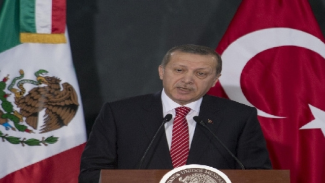 Le 12 f&eacute;vrier 2015, le pr&eacute;sident turc Erdogan en visite au Mexique