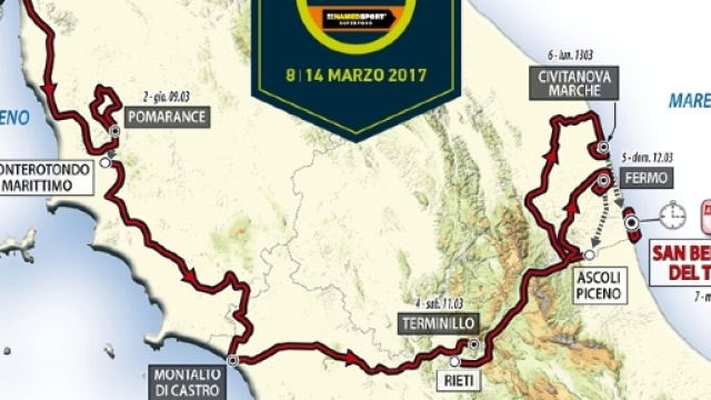 Tirreno Adriatico 2017, in corso la 5 tappa.