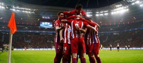 Clebraci&oacute;n de un gol en la ida de los octavos de final