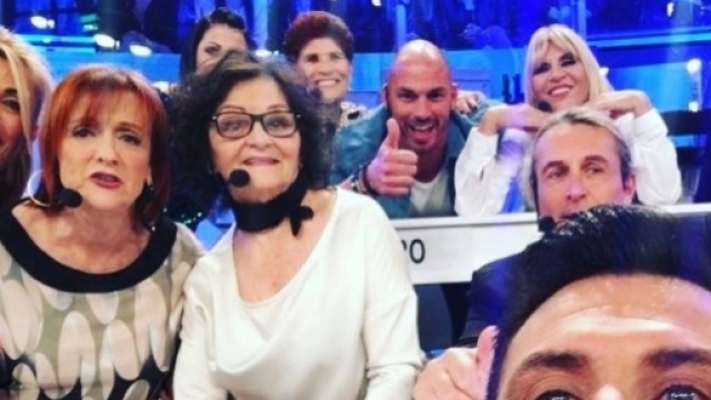 I protagonisti del trono over durante le registrazioni