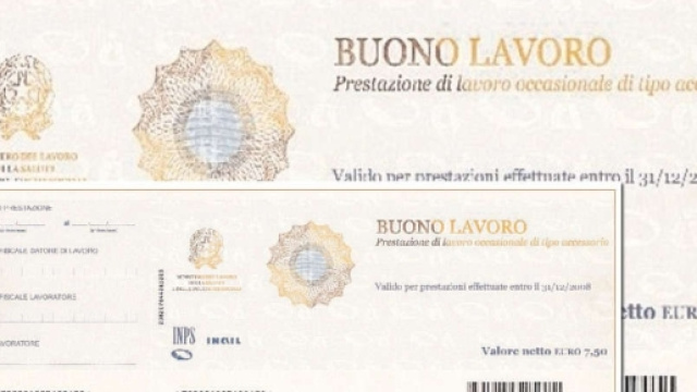 Abolizione dei Buoni lavoro: esempio di Voucher acquistabile negli Uffici Postali