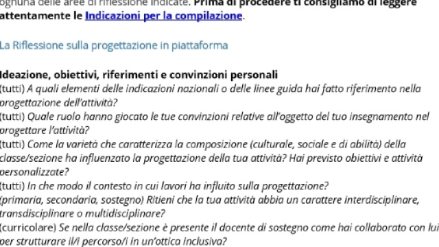 rilfessioni sull'attivit&agrave; didattica