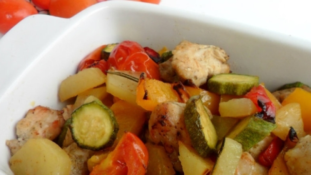 Pollo con contorno di verdura - pinterest.com