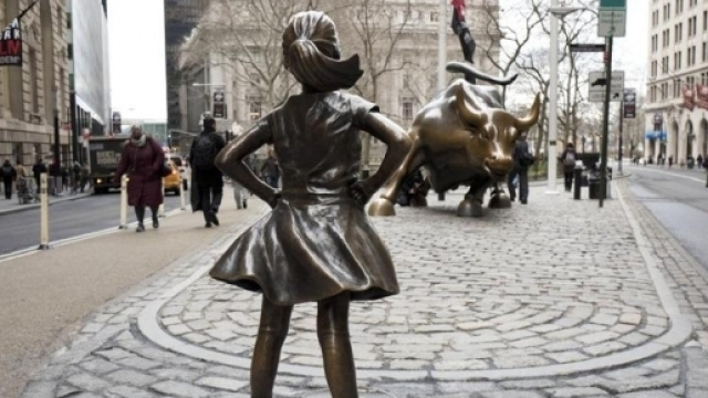 The Fearless Girls by Kristen Visbal (MARK LENNIHAN/ASSOCIATED PRESS)