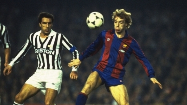 Gaetano Scirea e Steve Archibald in Barcellona-Juventus della Coppa dei Campioni 1985/86