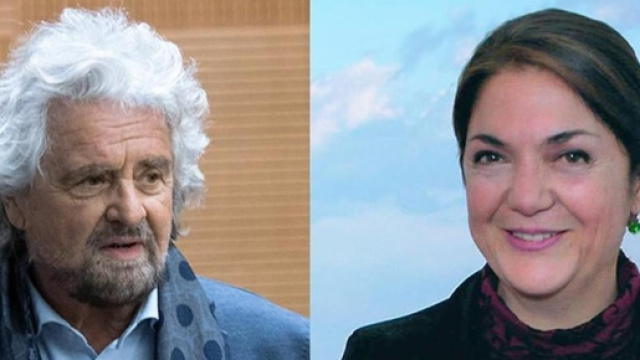 Beppe Grillo e Marika Cassimatis.