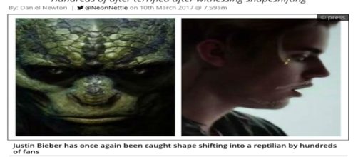 Seria Bieber um reptiliano? Ou apenas um cantor entediado com os f&atilde;s? (BuzzFeed)