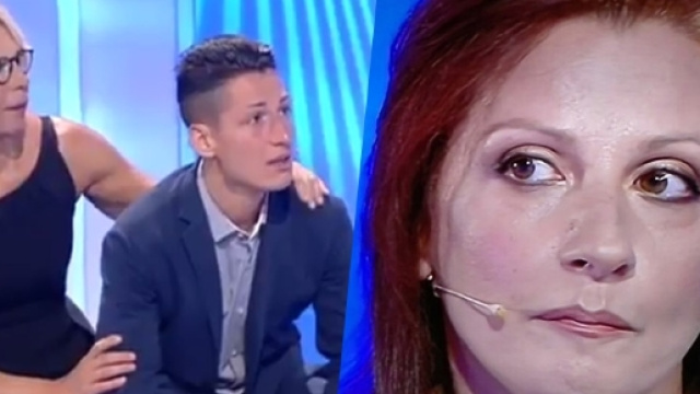 Cristian e la madre Nunzia in studio