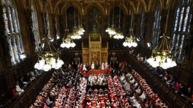 La Camera dei Lord, uno dei due rami del Parlamento britannico