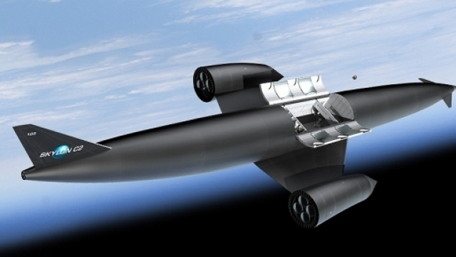Spazioplano Skylon in orbita con cargo aperto