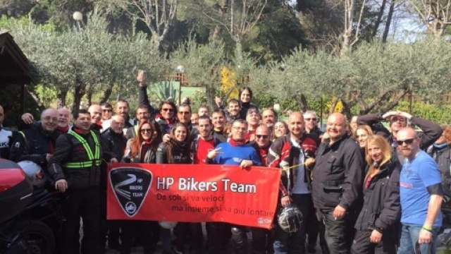 Un motoraduno HP Biker Team di Roma