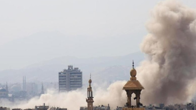 Damasco durante la prima fase del combattimento